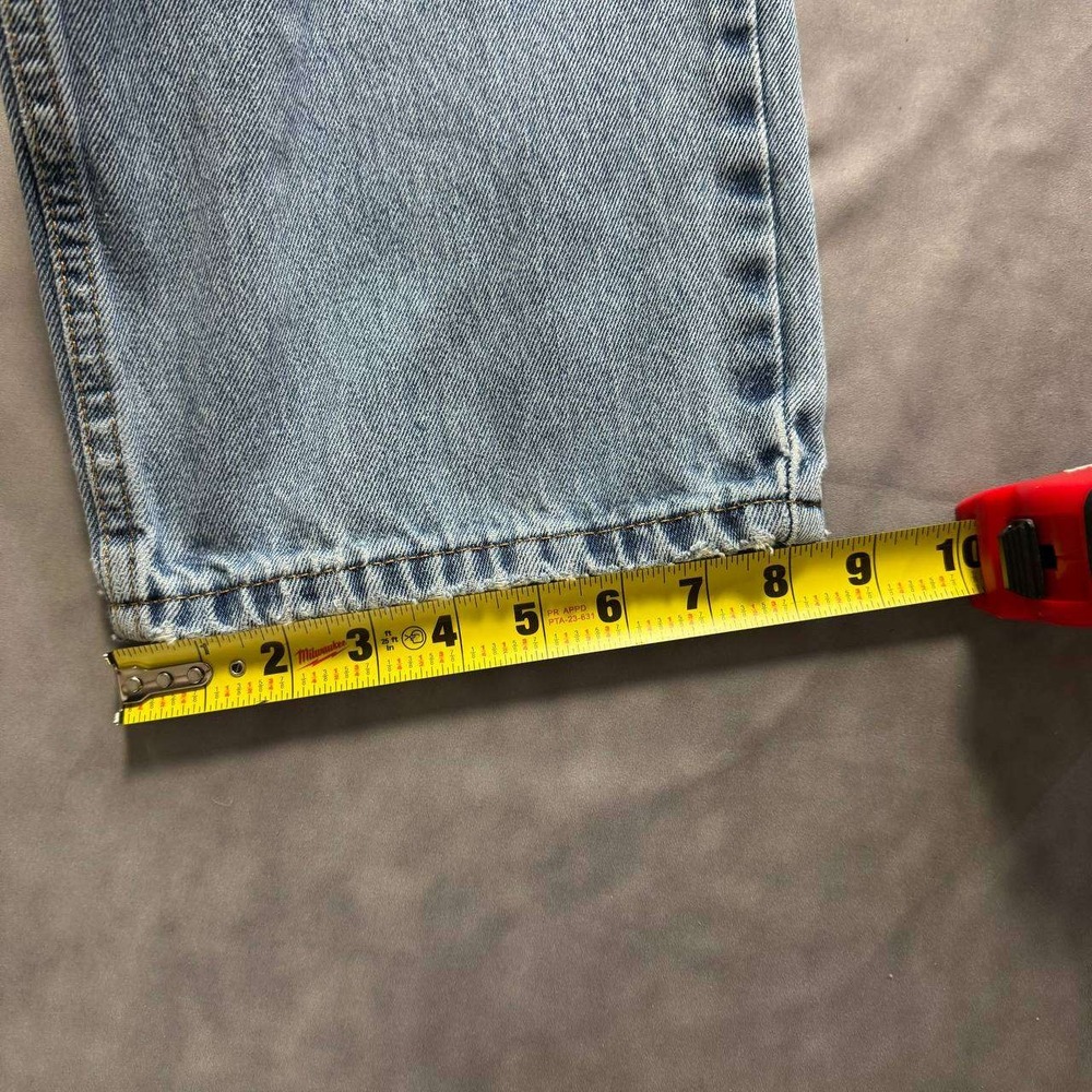 Levis 550 Relaxed Fit Jeans Mens 38x34 Light Wash Blue Denim Vintage Style - Picture 10 of 12